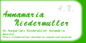 annamaria niedermuller business card