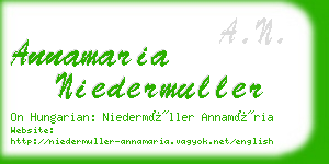 annamaria niedermuller business card